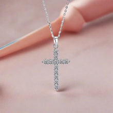 Load image into Gallery viewer, Moissanite Cross Pendant Necklace
