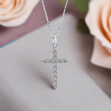 Load image into Gallery viewer, Moissanite Cross Pendant Necklace
