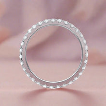 Load image into Gallery viewer, 925 Sterling Silver 2MM Moissanite Row Ring
