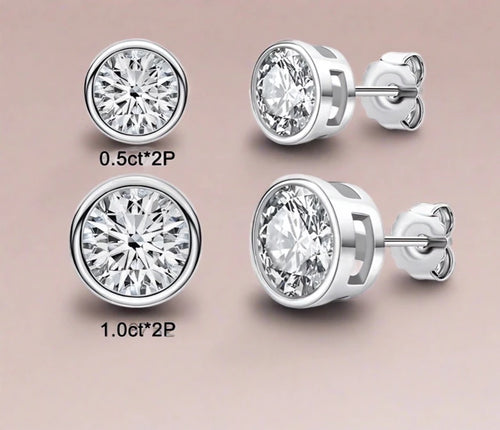 moissanite earring studs