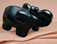 Load image into Gallery viewer, Obsidian Elephant Carving
