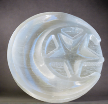 Load image into Gallery viewer, Selenite Sun, Moon, Stars Bowl
