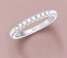 Load image into Gallery viewer, 925 Sterling Silver 2MM Moissanite Row Ring
