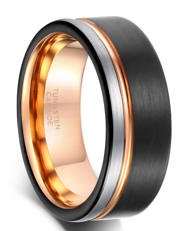 Three-color Tungsten Ring