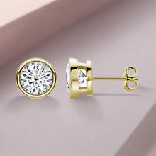 Load image into Gallery viewer, Moissanite Stud Earrings  Gold
