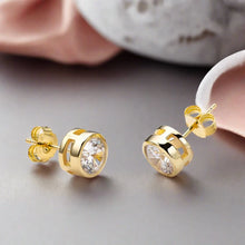 Load image into Gallery viewer, Moissanite Stud Earrings Gold
