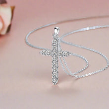 Load image into Gallery viewer, Moissanite Cross Pendant Necklace
