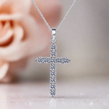 Load image into Gallery viewer, Moissanite Cross Pendant Necklace
