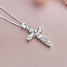 Load image into Gallery viewer, Moissanite Cross Pendant Necklace
